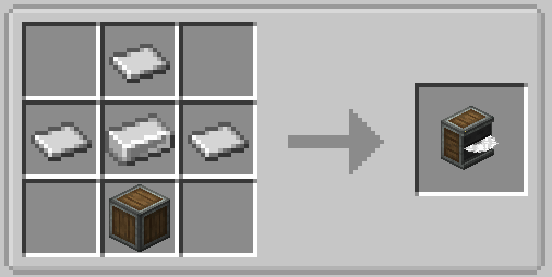 Recette JEI de la scie mécanique de Create