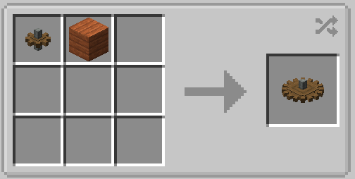 Recette JEI du grand engrenage de Create