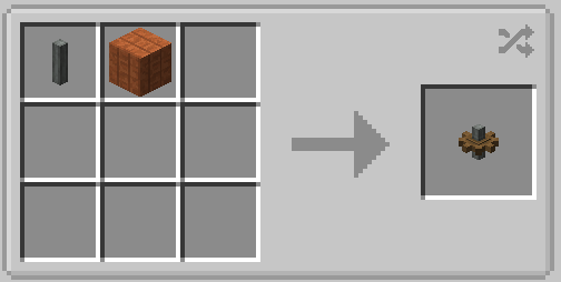 Recette JEI du petit engrenage de Create