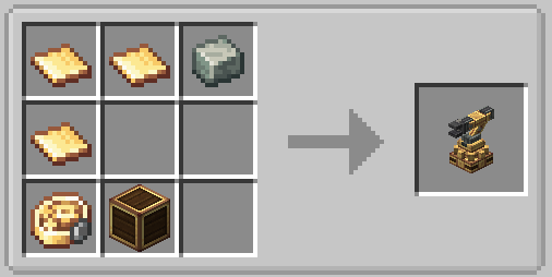 Recette JEI du bras mécanique de Create