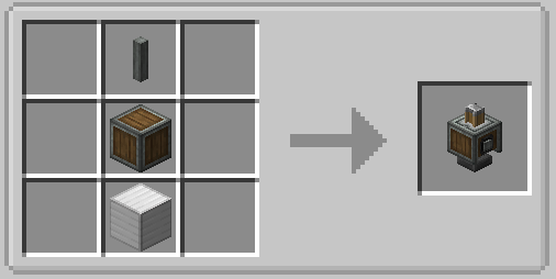 Recette JEI de la presse mécanique de Create